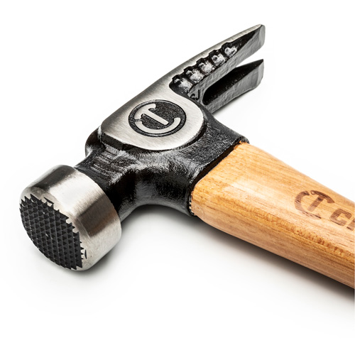 Milled-Face Framing Hammer, 22 oz., Wood Handle, 18" L Equipex