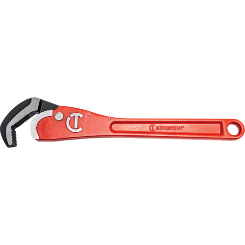 Self-Adjusting Steel Pipe Wrench, 2-1/2" Jaw Capacity, 16" Long, Powder Coated Finish, Non-Ergonomic Handle Equipex