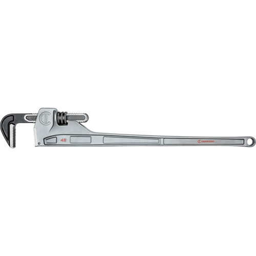 Pipe Wrench, 6" Jaw Capacity, 48" Long, Powder Coated Finish, Non-Ergonomic Handle Equipex