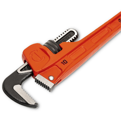 Cl&eacute; pour tuyau SLIM JAW, Cap des m&acirc;choires 1-9/10", Longueur 10", Fini Rev&ecirc;tement en poudre, Prise Non-ergonomique Equipex