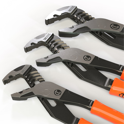 Z2 K9 Straight Jaw Dipped Handle Tongue & Groove Plier Set, 3 Pieces Equipex