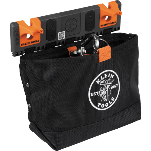 Module de poche pour quincaillerie avec crochet en S Bucket Work Centre, Nylon, 1 pochettes, Noir/Orange Equipex