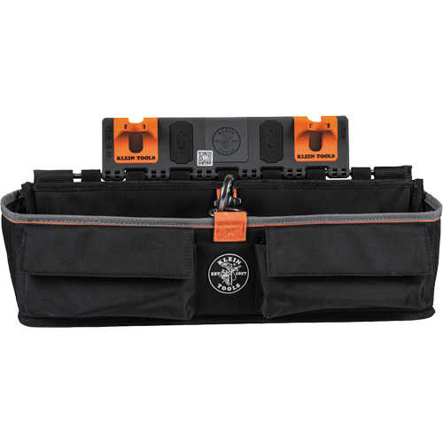 Bucket Work CentreS-Hook Large Pouch Module, Nylon, 3 Pockets, Black/Orange Equipex