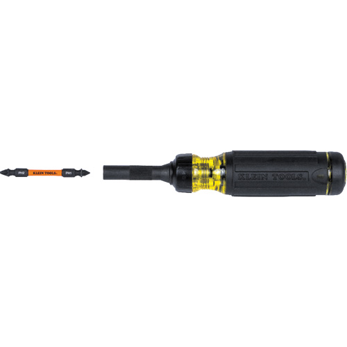 15-in-1 Ratcheting Impact-Rated Multi-Bit Torsion Zone Screwdriver, 9-1/2" L, Cushion Grip Handle Equipex