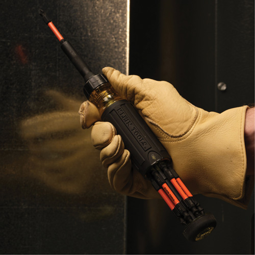 15-in-1 Ratcheting Impact-Rated Multi-Bit Torsion Zone Screwdriver, 9-1/2" L, Cushion Grip Handle Equipex