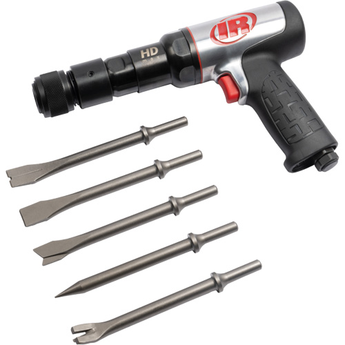 Ensemble de marteau pneumatique avec ciseau 5 mcx, 2,66 pi, cu/min, 1/4" NPT, 2600 coups/min, 3/4" x 3" (19mm x 76mm) Equipex