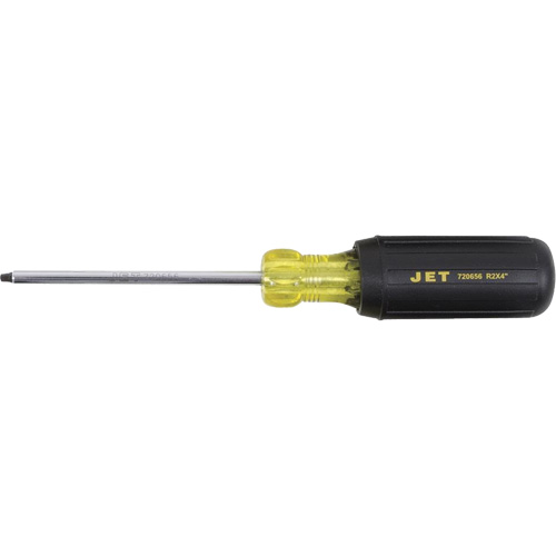 JKSR-2 Tournevis &agrave; pointe carr&eacute;e, Tige de #2, Ronde, 4" lo, Prise en Coussin&eacute;e Equipex