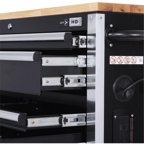 HDRC5212 HD Series Roller Cabinet, 12 Drawers, 51-1/4" W x 21" D x 40-3/10" H, Black Equipex