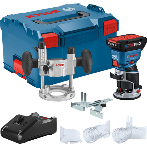 Ensemble de toupie &agrave; paume sans balai Colt avec bloc-pile CORE18V 4 Ah & base de plongeur Equipex