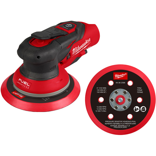 Ensemble de ponceuse orbitale al&eacute;atoire 6" M12 FUEL, papier sabl&eacute; 6", 12 V Equipex
