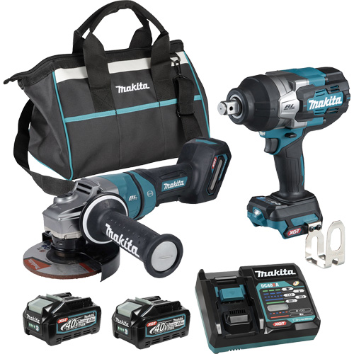 XGT Brushless 2-Tool Combo Kit, Lithium-Ion, 40 V Equipex