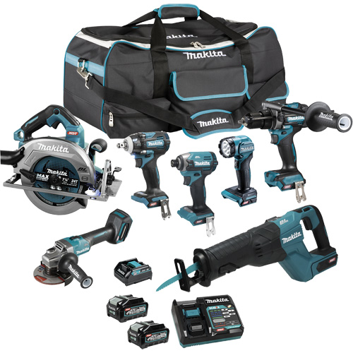 Ensemble 7 outils &agrave; moteur sans balai XGT, Lithium-ion, 40 V Equipex