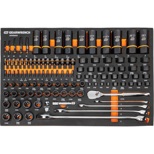 Mechanics Tool Set in Modular Foam Trays with Storage Unit, 247 Pieces Equipex