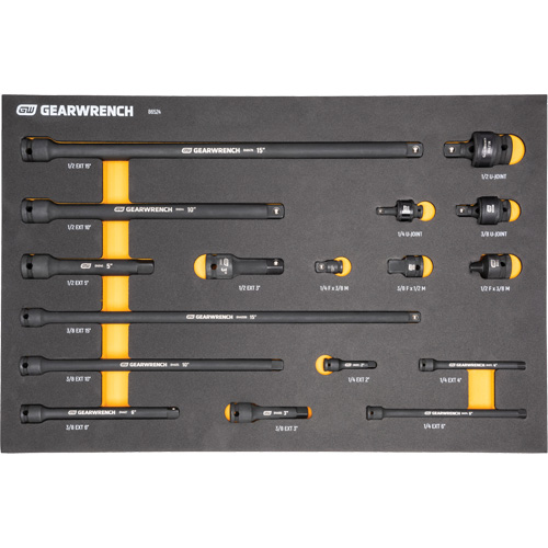 Mechanics Tool Set in Modular Foam Trays with Storage Unit, 247 Pieces Equipex