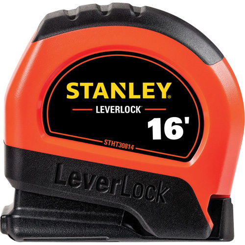 High-Visibility LEVERLOCK&reg; Tape Measure, 16', Imperial Graduations Equipex