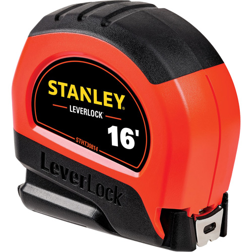 High-Visibility LEVERLOCK&reg; Tape Measure, 16', Imperial Graduations Equipex