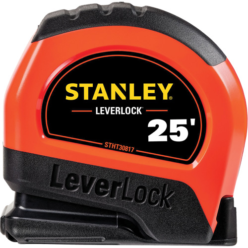High-Visibility LEVERLOCK&reg; Tape Measure, 25', Imperial Graduations Equipex