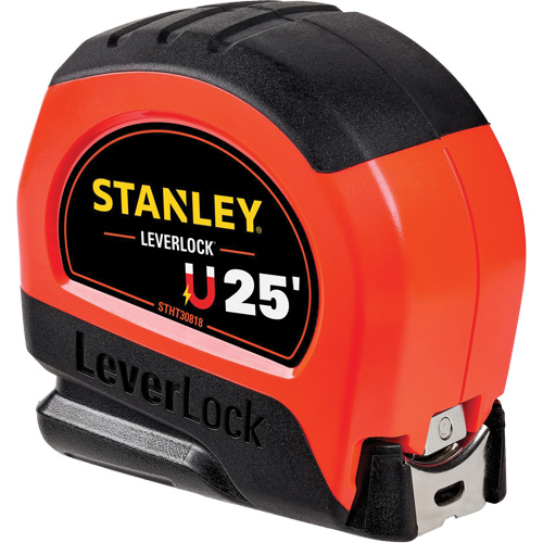 High-Visibility Magnetic LEVERLOCK&reg; Tape Measure, 25', Imperial Graduations Equipex