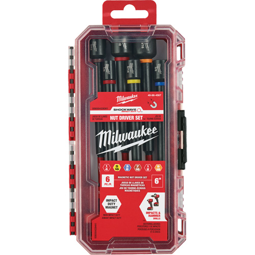 SHOCKWAVE Impact Duty 6" Nut Driver Set, 6 Pcs., Magnetic Equipex