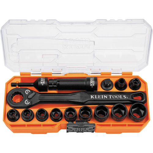 Jeu de douilles &agrave; chocs ouvertes essentielles KNECT, 28 Mcx, Chocs, Prise de 3/8" Equipex