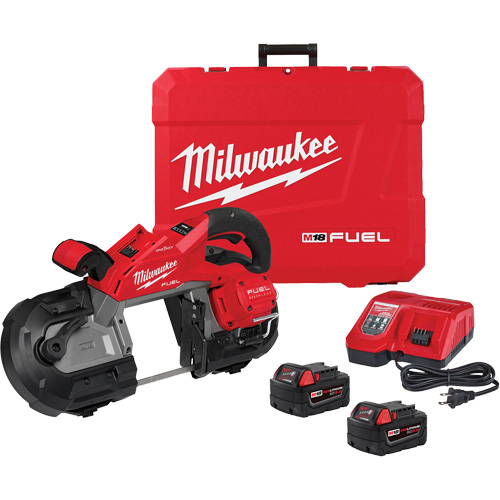 Ensemble de scie &agrave; ruban &agrave; g&acirc;chette double &agrave; coupe profonde M18 Fuel, 18 V, 5" Capacit&eacute; Equipex