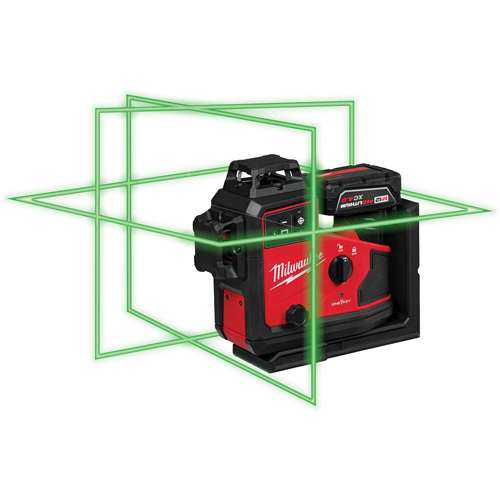 M12 Green 360° 3-Plane Laser with Automatic Alignment & Receiver Equipex