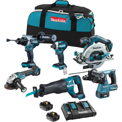 LXT Brushless 6 Tool Combo Kit, Lithium-Ion, 18 V Equipex