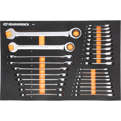 MEGAMOD Metric Mechanics Tool Set in Modular Foam Trays with Rolling Cabinet, 358 Pieces Equipex