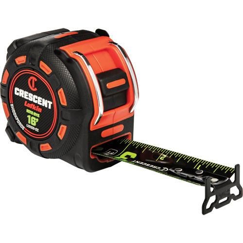 Ruban &agrave; mesurer Shockforce NITE EYE, 1-1/4" x 16', Marques de goujon SAE Equipex