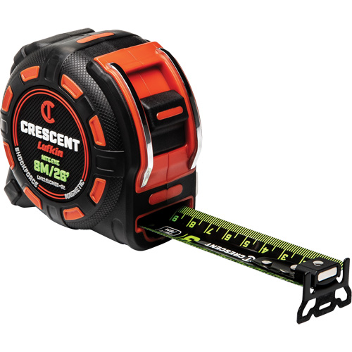 Ruban &agrave; mesurer magn&eacute;tique Shockforce NITE EYE, 1-1/4" x 25', Marques de goujon SAE Equipex