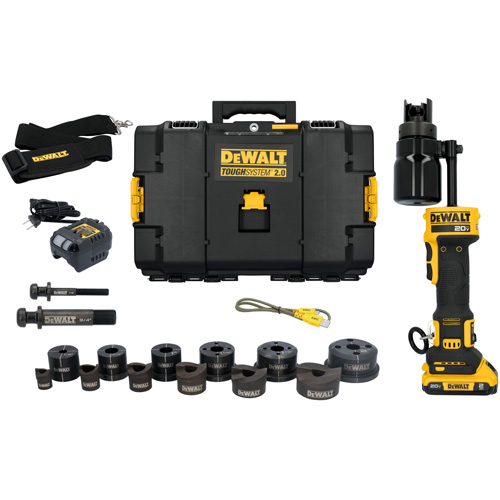 Ensemble d'outil de poinçonnage hydraulique avec poinçons & fili&egrave;res de 1/2" &agrave; 2" Equipex