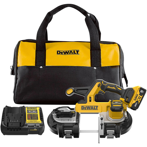 XR&reg; Mid-Size Bandsaw with 5 Ah Battery Kit, 20 V, 3-3/8" Capacity Equipex
