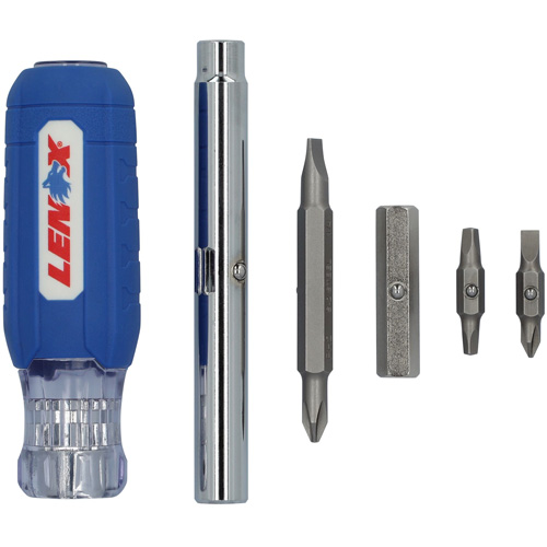 9-in-1 Multi-Bit Screwdriver, Textured Handle Equipex
