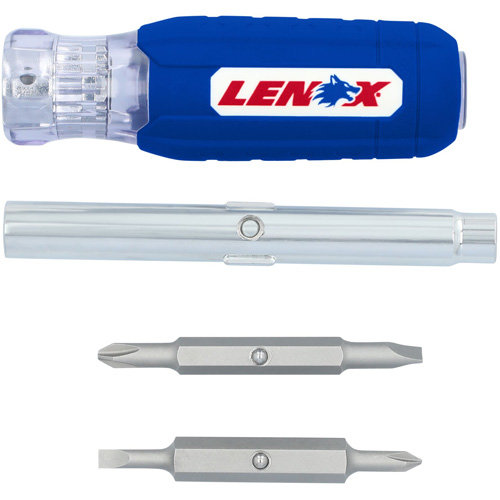 6-in-1 Multi-Bit Screwdriver, Textured Handle Equipex