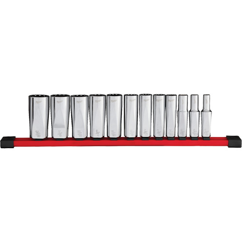 Jeu de douilles profondes SAE &agrave; 12 pans , 12 Mcx, Prise de 3/8", Profond Equipex