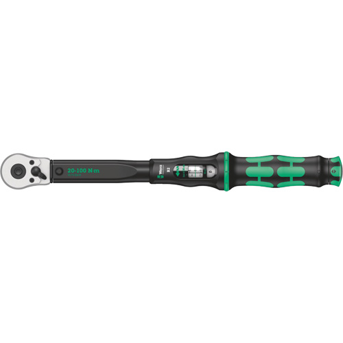 Click-Torque B2 Torque Wrench with Reversible Ratchet, Click, 3/8" Square Drive, 20 - 100 Nm Equipex