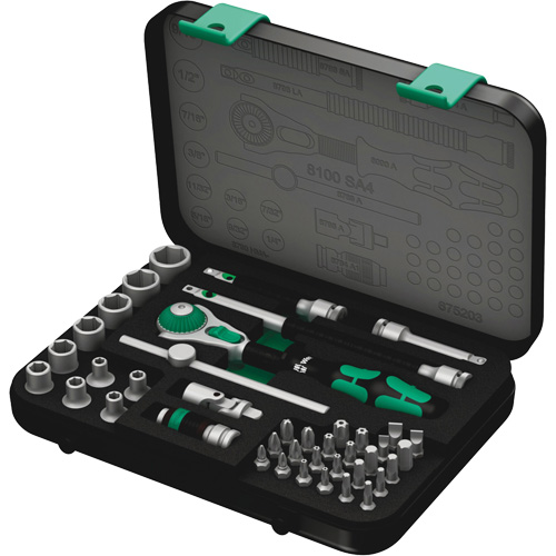 Jeu de cliquets rapides Zyklop 8100 SA 4, 41 Mcx, Prise de 1/4" Equipex