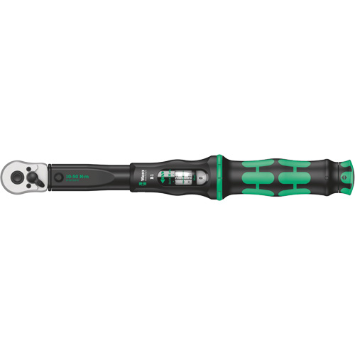 Click-Torque B Torque Wrench with Reversible Ratchet, Click, 3/8" Square Drive, 10 - 50 Nm Equipex