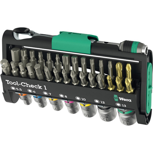 Tool-Check 1 Tool Kit, 38 Pcs, 1/4" Drive Size Equipex