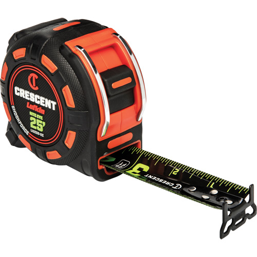 Ruban &agrave; mesurer SHOCKFORCE NITE EYE, 1-1/4" x 25', Marques de goujon Imp&eacute;rial Equipex