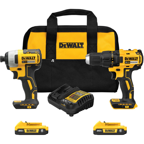 Ensemble de tournevis &agrave; chocs & perceuse, Lithium-ion, 20 V Equipex