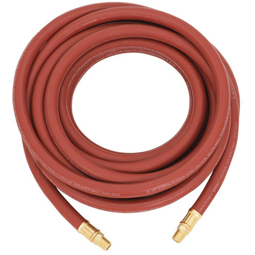 Tuyau AH3825RB, Air, Caoutchouc, 3/8" dia. x 25', 300 psi, 1/4 NPT Equipex