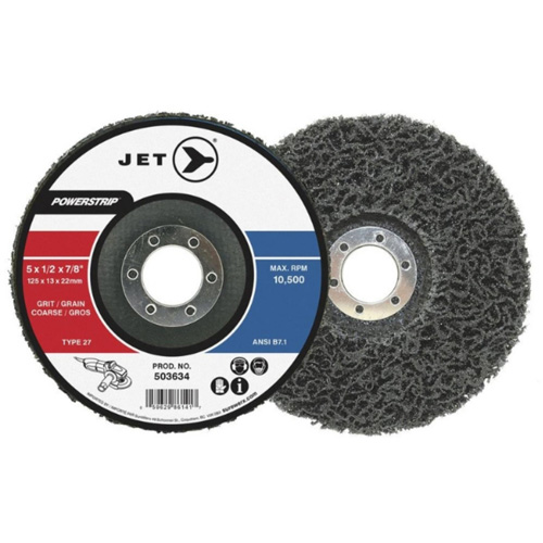 POWERSTRIP XCL T27 Surface Preparation Depressed Centre Wheel, 5" Dia., Coarse Grit Equipex