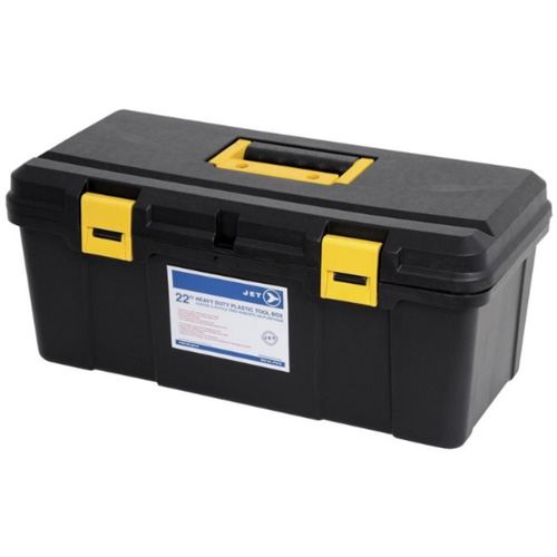 JPTB-22 Plastic Hand Tool Box, 22" W x 10-1/4" D x 9-1/2" H, Black Equipex