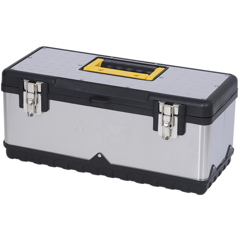 JPSTB-20 Stainless Steel Hand Tool Box, 9-63/100" D x 20" W x 8-7/8" H, Black/Silver Equipex