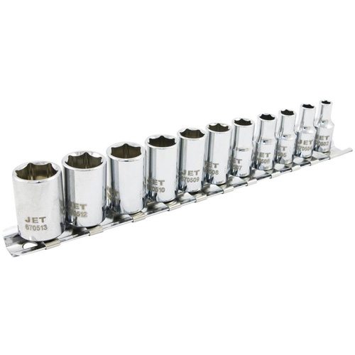 SS1411M-6 6-Point Metric Socket Set, 11 Pcs, 1/4" Drive Size Equipex