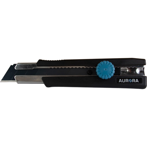 Couteau r&eacute;tractable de 25 mm, Acier inoxydable, Robuste, Prise en Caoutchouc Equipex
