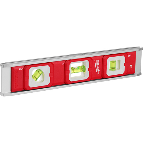 Torpedo Level, 10" L, Aluminum, 3 Vials, Magnetic Equipex