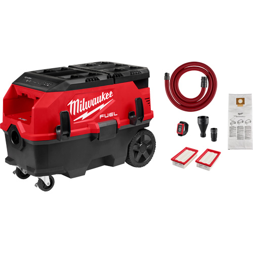 M18 FUEL PACKOUT 9 Gallon Dual-Battery Dust Extractor with VACLINK, 27-3/4" x 16-3/4" x 19" Equipex