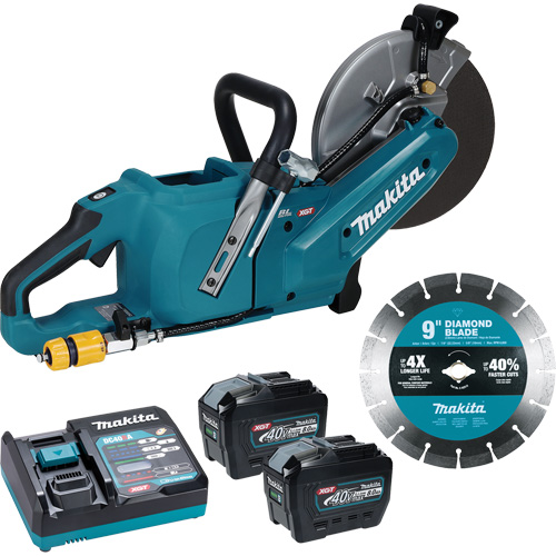 Tronçonneuse &agrave; meule &eacute;lectrique 40?V?max XGT sans balais avec trousse de batteries 8,0?Ah , 9", 40 V Equipex